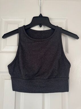 JoyLab Dark Charcoal Crop Tank